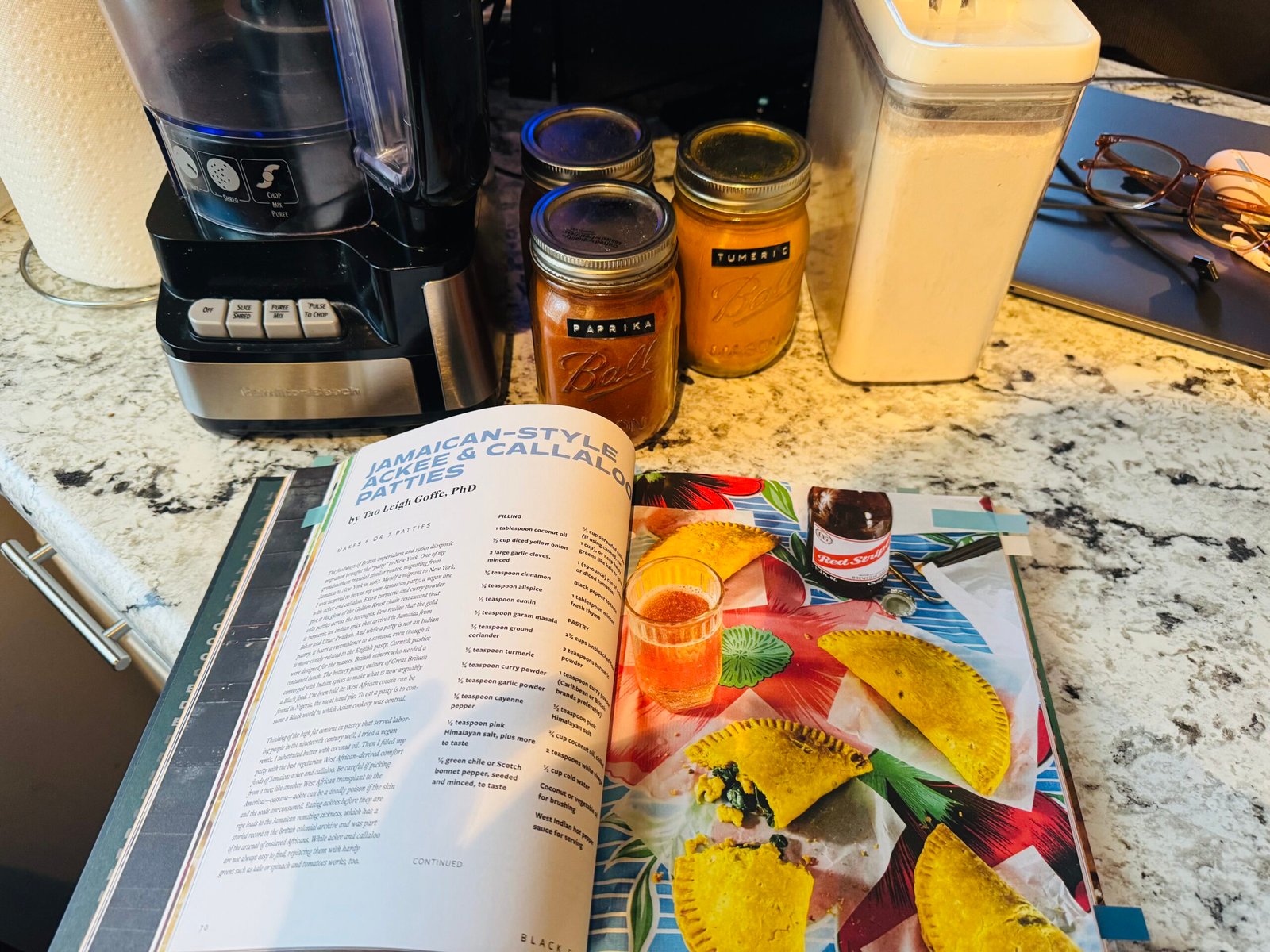 Jamaican patty recipe page from The Black Food Cookbook