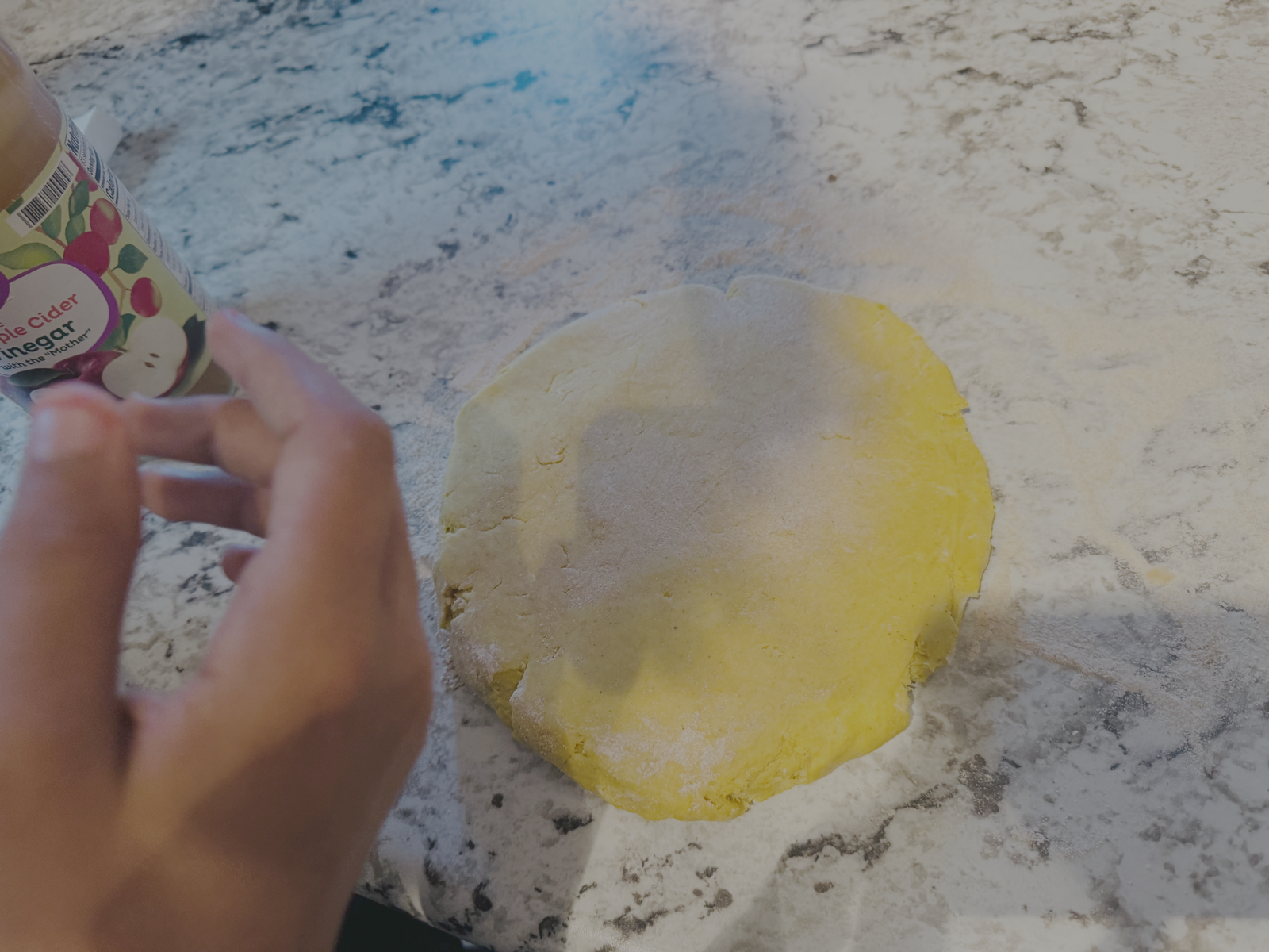 Chilled patty dough being rolled out